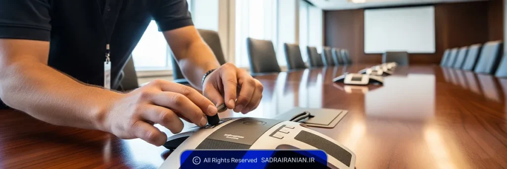 تنظیم میکروفون کنفرانس